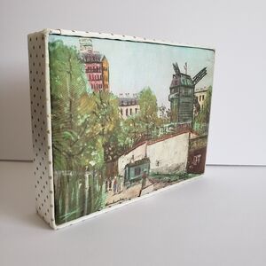1960s Hosiery Hanes Box Satin Top Art Paris Scene ByMauricio Utrillo EMPTY Box !